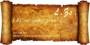 Lősz Zsüliet névjegykártya